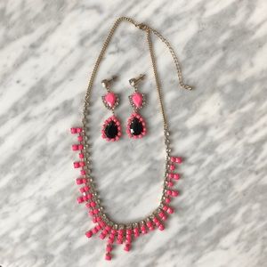 NEVER WORN Rhinestone earrings and necklace set